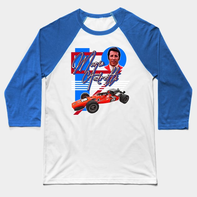 Andretti ))(( Indy Racing Legend Car Tribute Baseball T-Shirt by darklordpug